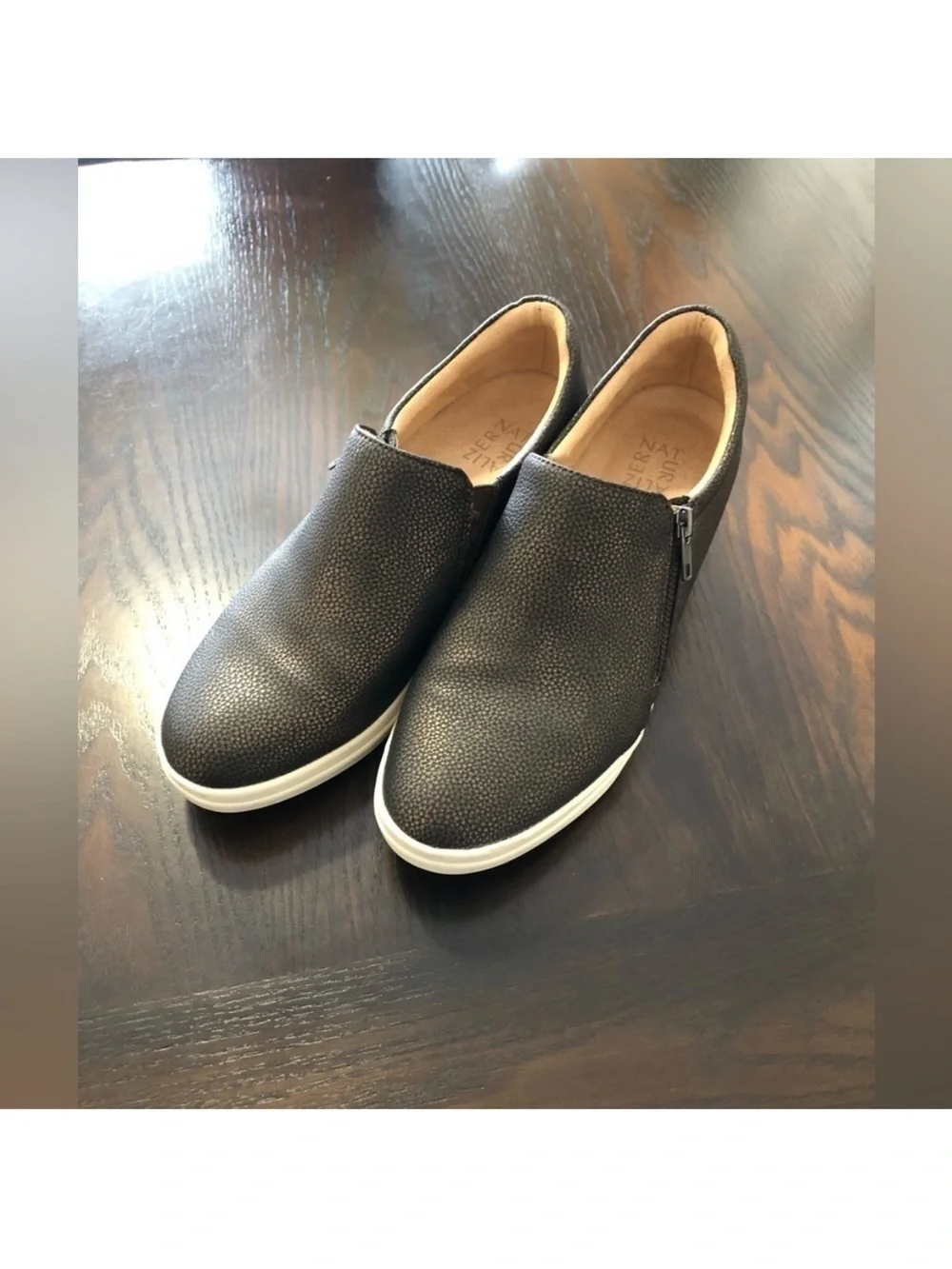 Naturalizer Black Slip-On Wedge Sneakers size 10W